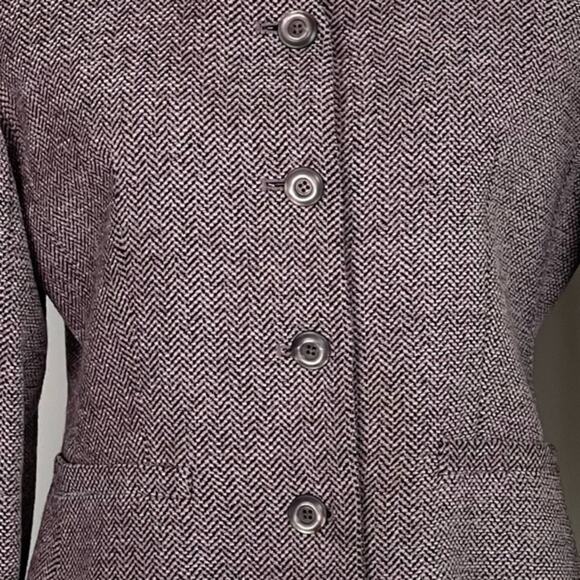 Austin Reed Rose & Black Tweed Wool Blend  Academia Jacket Blazer NWOT Size 6 - Picture 3 of 14